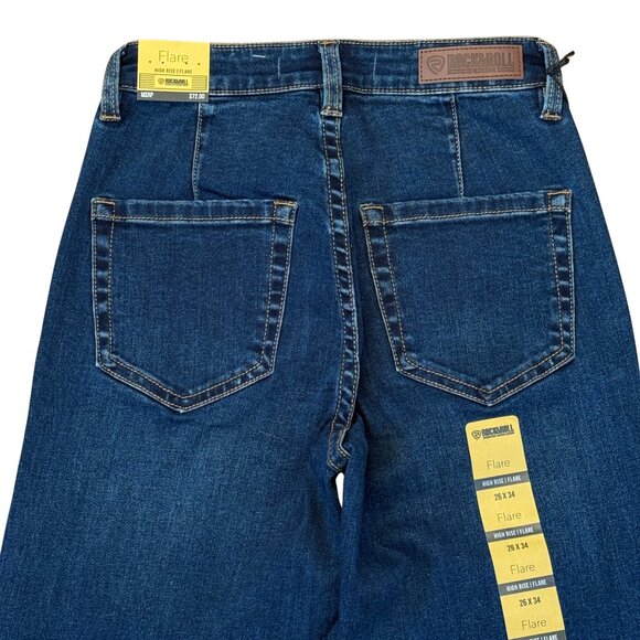NEW Rock & Roll Denim Highrise Relaxed Flare Jeans - Size 26x34 - Picture 6 of 8